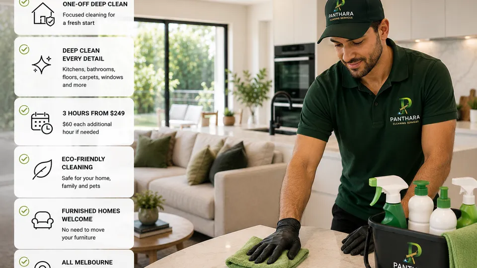 One-off deep cleaning Melbourne 2026 – Panthara Cleaning Services