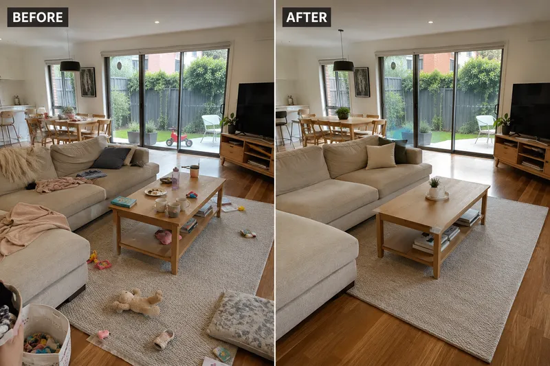 Living room deep clean Melbourne