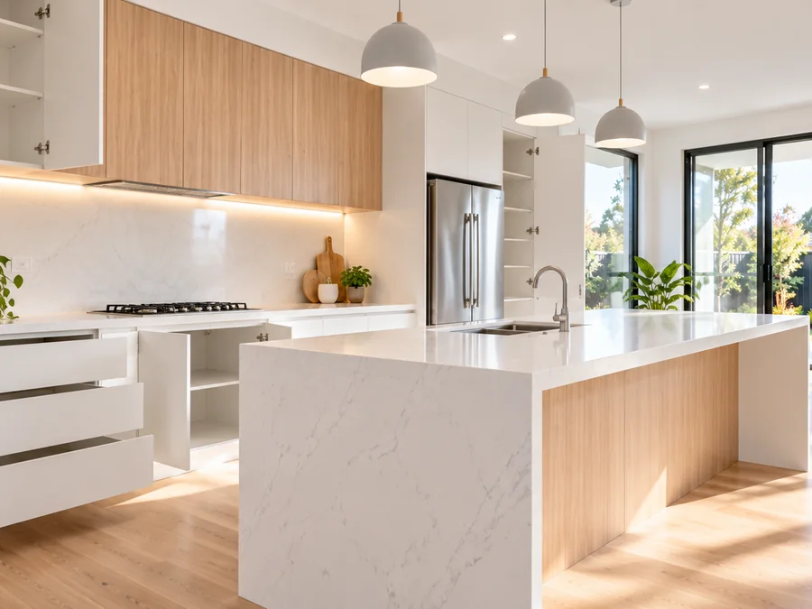 Clean kitchen ready for a Melbourne move-in