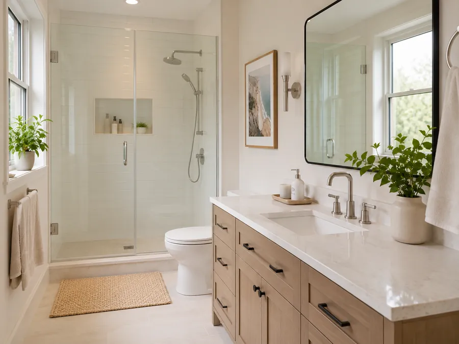 Clean, sanitised bathroom