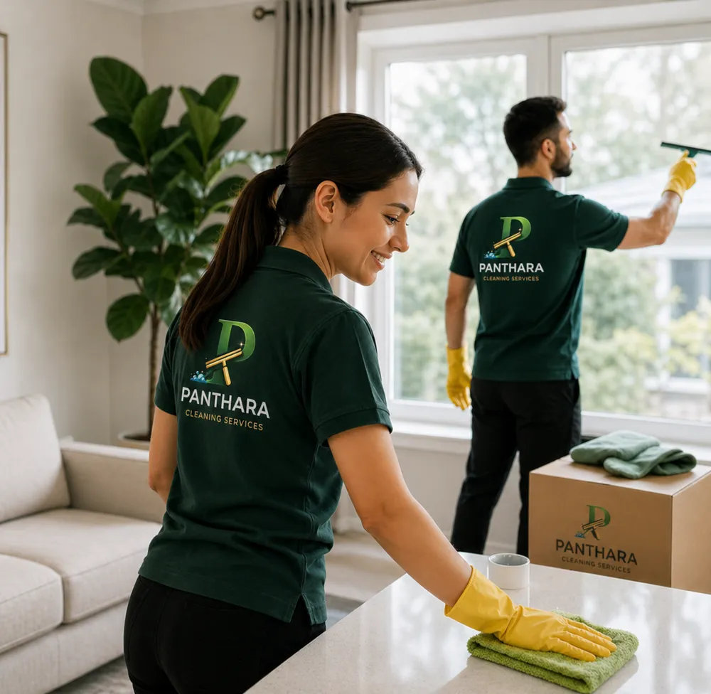 Panthara cleaning team working in a home